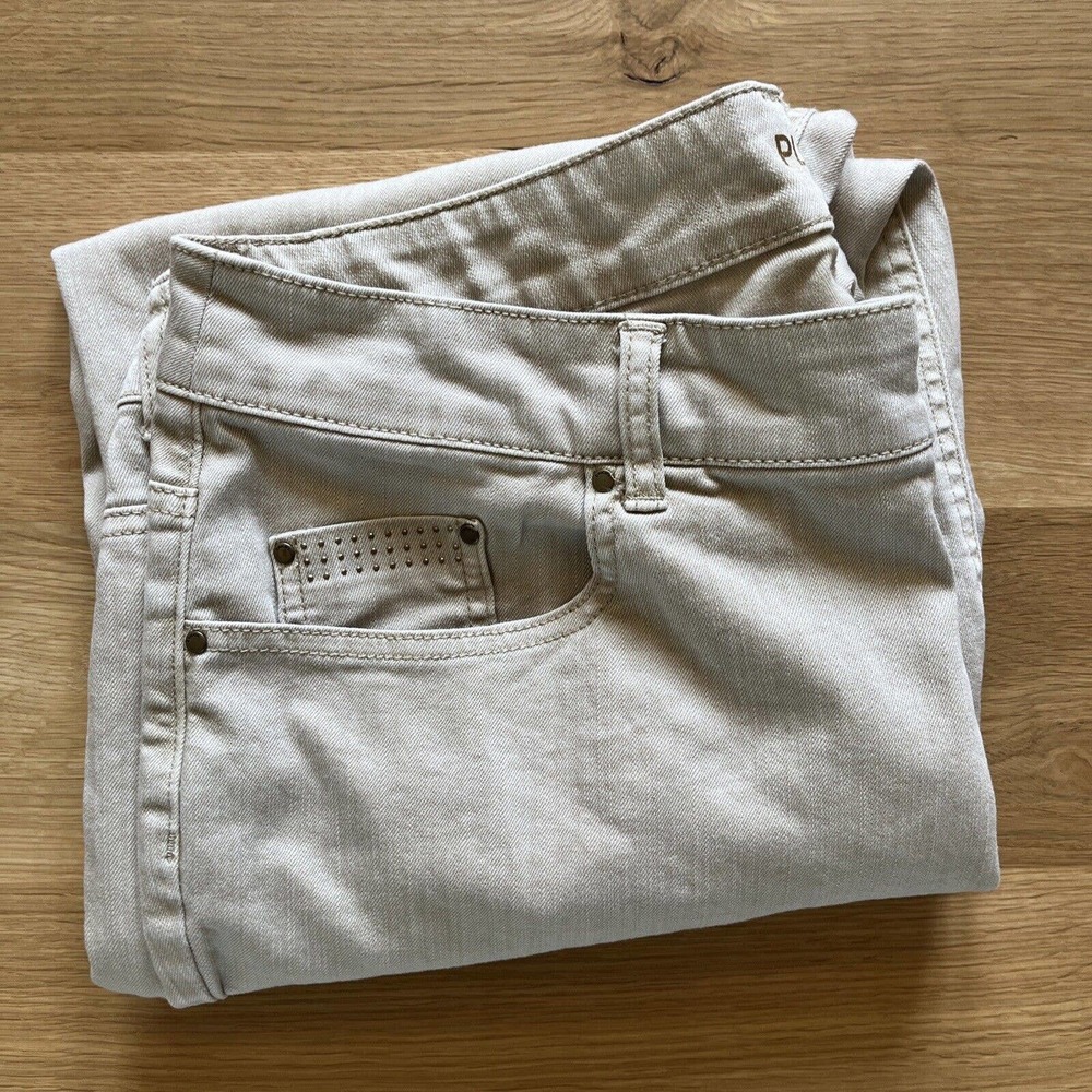 Chico's Platinum Denim Skimmer Khaki Jeans Womens Sz 2 (US 12) Pants Stretch